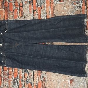 Jeanology Collection Classic Dark Blue Wide Leg Jeans, Sz12